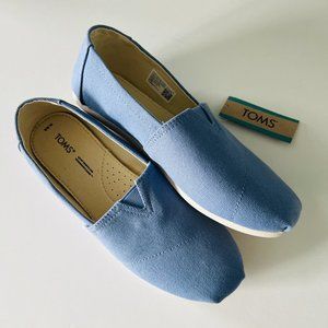 TOMS Alpargata "Faded Blue Canvas" Size 8.5 NWT